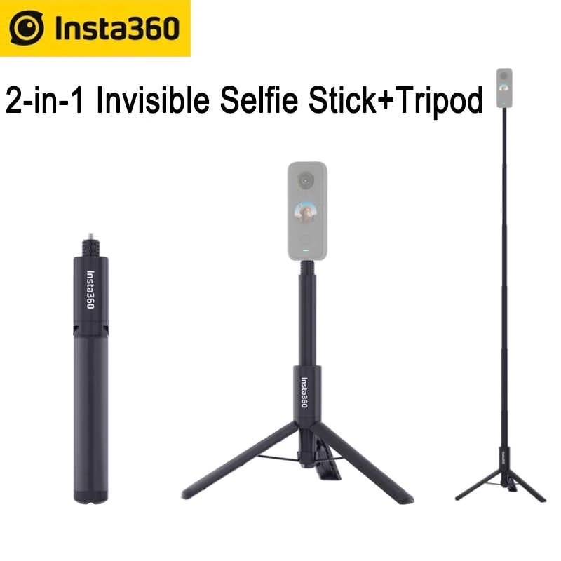 Insta360 2-in-1 Invisible Selfie Stick + Tripod for GO 2, ONE X2, ONE R/R2, ONE X - Gậy 2 trong 1 tàng hình cho Insta360