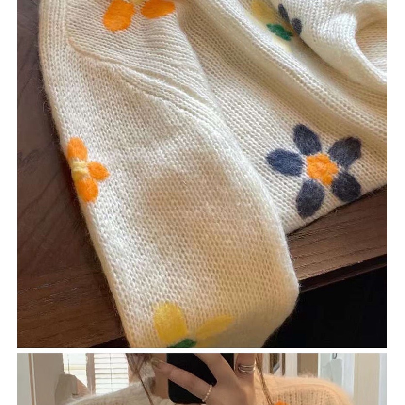 Áo Sweater Cổ Tròn Dáng Rộng Mềm Mại Phong Cách Hàn Quốc Cho Nữ