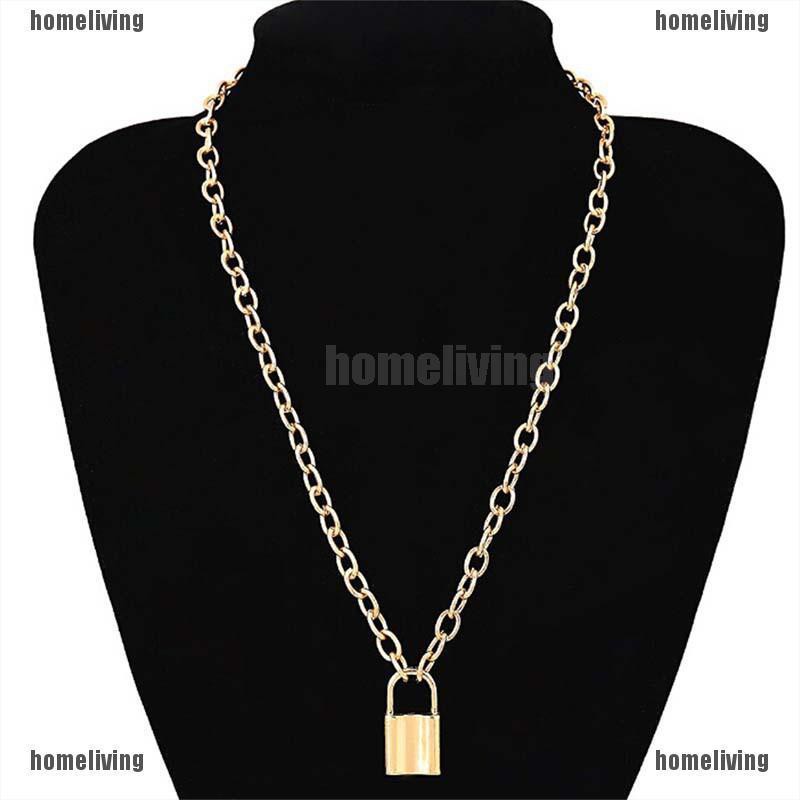 Vòng cổ Thép Không Gỉ Mặt Ổ Khóa Thời Trang Unisex