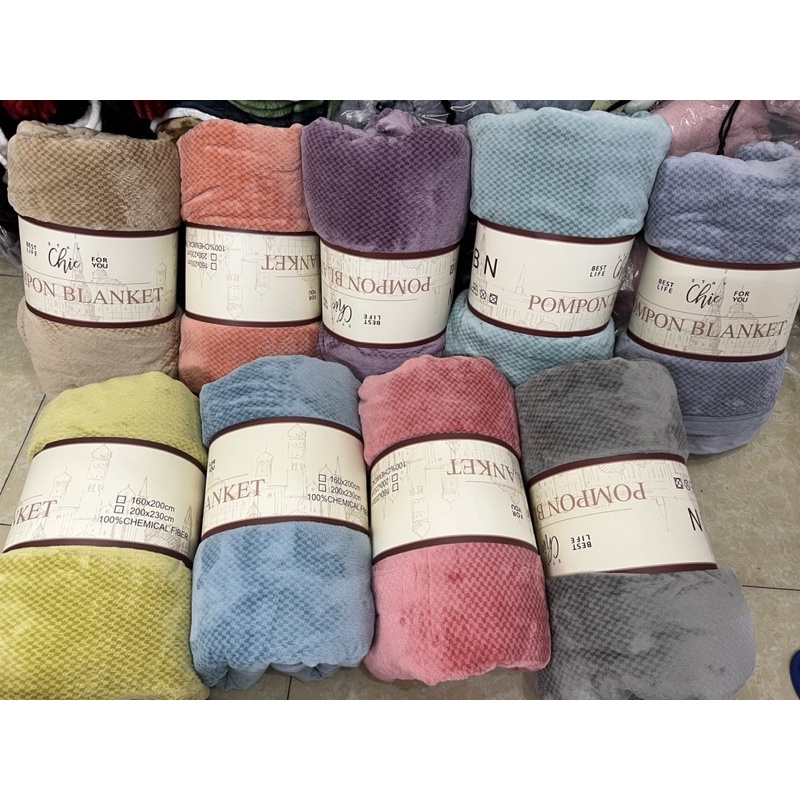 Chăn nỉ tuyết lônh thỏ mềm mại ấm áp,mền nỉ tuyết lông thỏ mướt mịn kt 2mx2m3