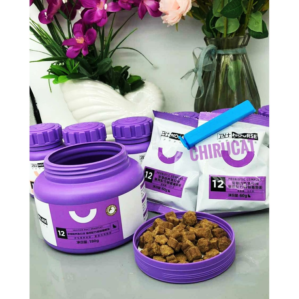 [Mã PET50K giảm Giảm 10% - Tối đa 50K đơn từ 250K] Nourse 12 Lecithin Làm Đẹp Sáng Lông Giảm Thiểu Rụng