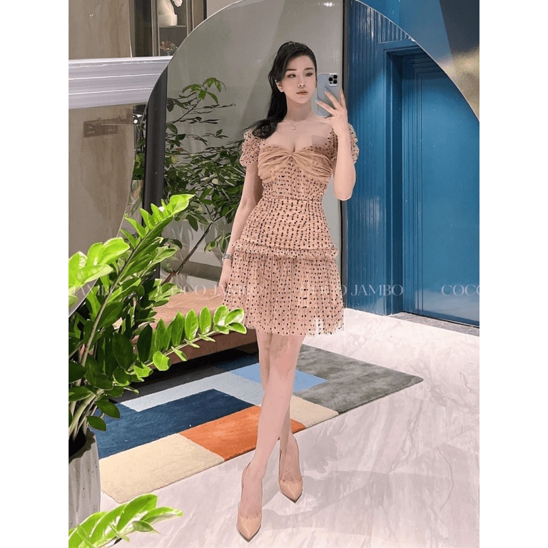 ĐẦM NỮ DỰ TIỆC LƯỚI BI TÙNG TẦNG CỰC XINH HOTTREND