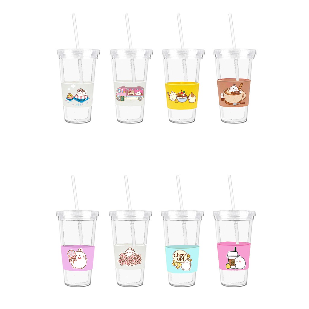 Cốc 2 lớp molang C2DI7 cốc giữ nhiệt ly 2 lớp pu cốc làm lạnh dễ thương