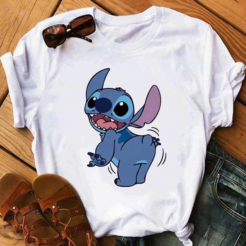 Áo Thun Unisex STITCH CHIBI Cute Cực ^^, Nhận In Theo Yêu Cầu