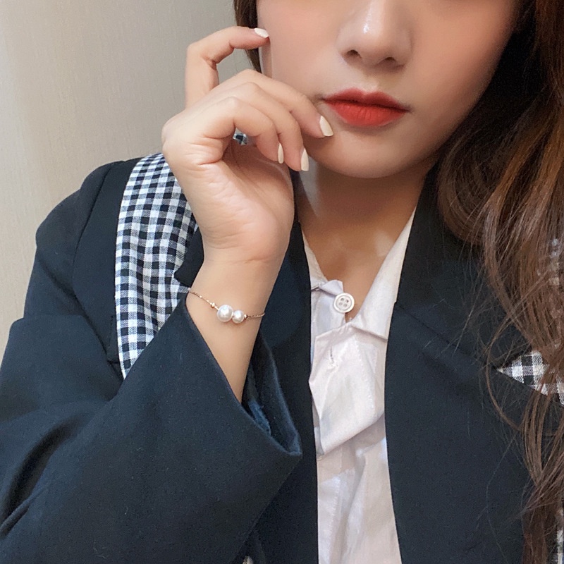 Vòng tay ngọc trai nhân tạo sợi mảnh kiểu dáng tin tế nữ tính - Mely D102