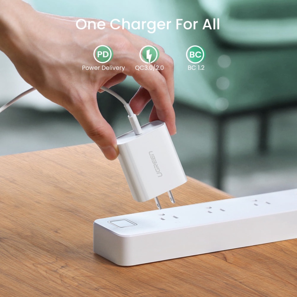 Cóc Sạc Nhanh 30W QC 3.0 Cổng Type C UGreen CD127 - Hàng Chính Hãng