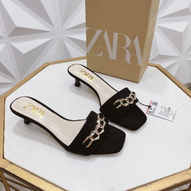 VO(ẢNH THẬT) Guốc 5p Zara Quai Phối Xích Da Lộn Mềm Êm Fullbox Tag Mạc Cao Cấp Xịn 2020 : L ‣ ◦ }