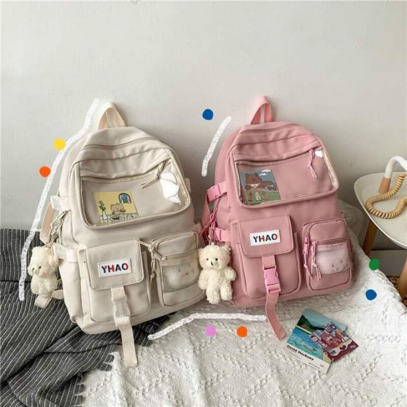 Balo học sinh QC loại 1 y hình kèm phụ kiện