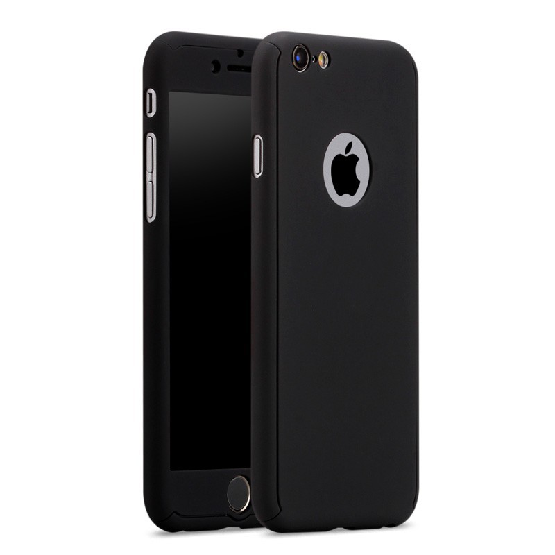 Ốp điện thoại PC cứng 360° bảo vệ toàn diện màu trơn cho iPhone 6 6s/6 6s Plus