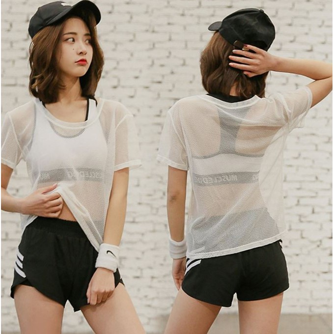 Áo lưới tập thể thao yoga, gym