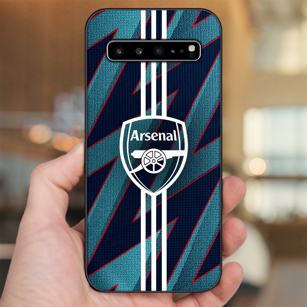 Ốp lưng Samsung S10, S10 5G, S10 Plus viền đen in hình Arsenal FC