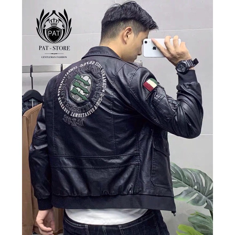 ÁO KHOÁC DA NAM CAO CẤP KHUYẾN MẠI 50%