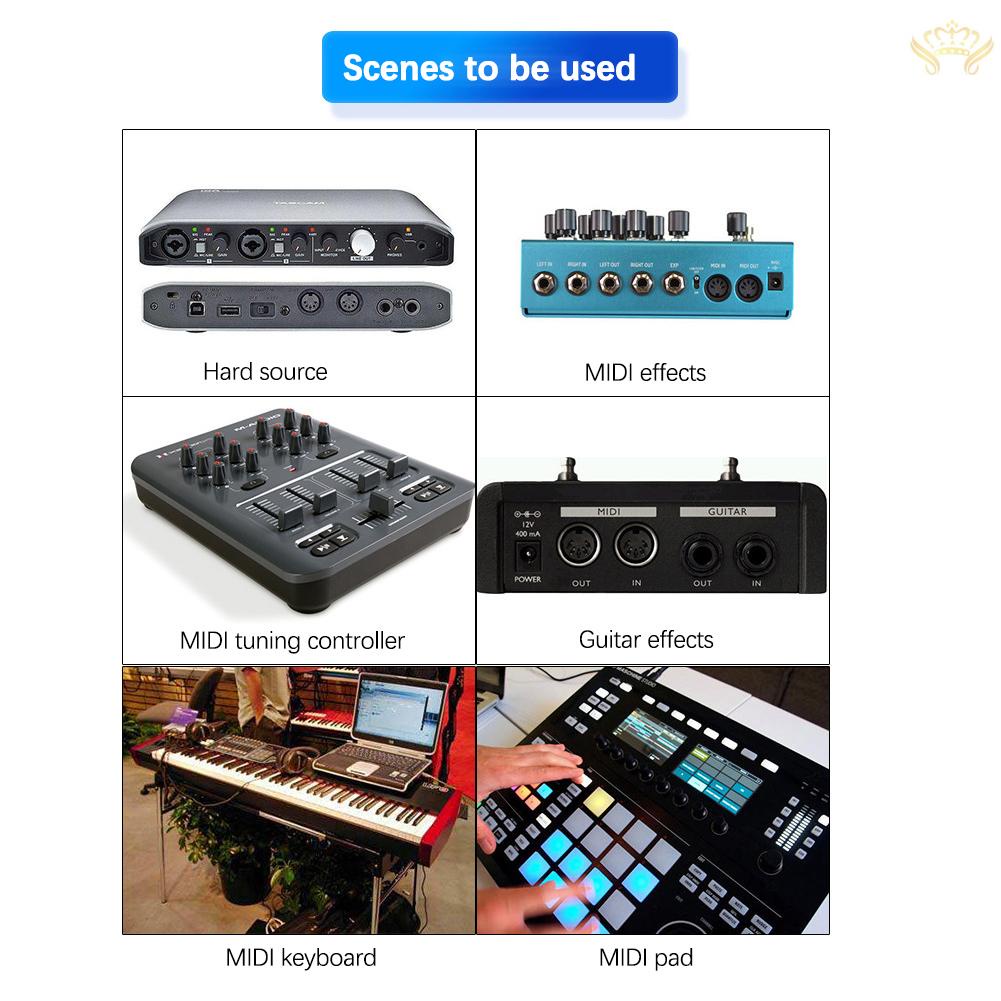 Máy Tạo Hiệu Ứng Âm Thanh MIDI Giao Diện USB Sang MIDI Cho Đàn Guitar Điện