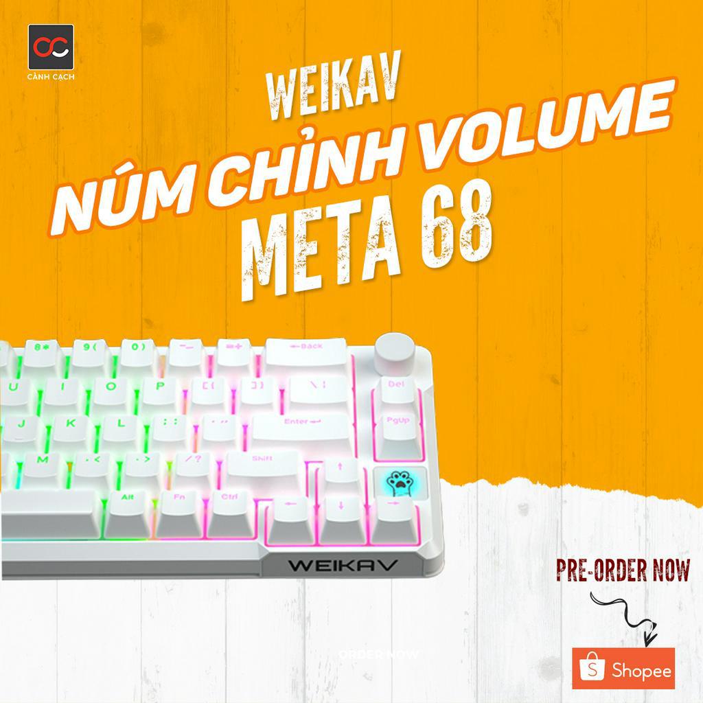 Bàn phím cơ có núm META68 WEIKAV Red Switch