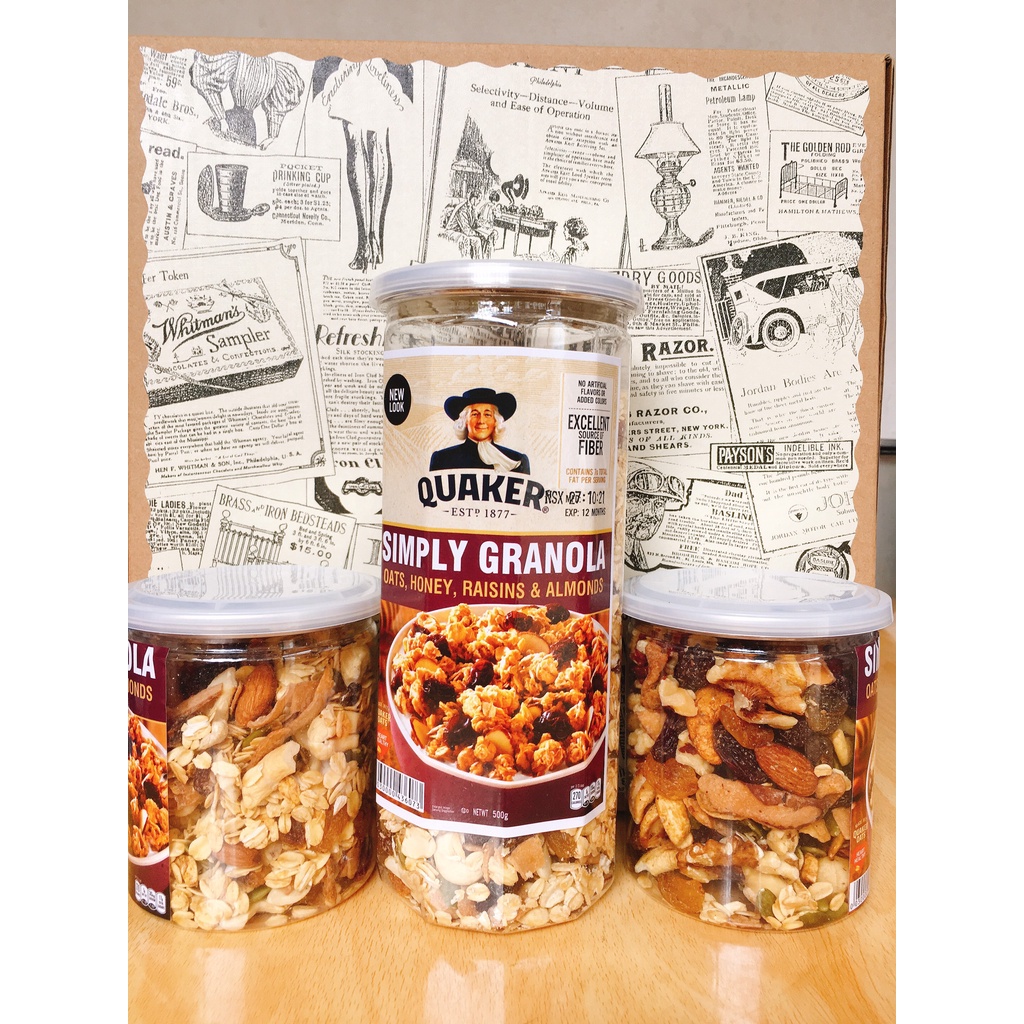 Ngũ cốc granola các loại hạt, quả khô và yến mạch hỗ trợ giảm cân, lợi sữa