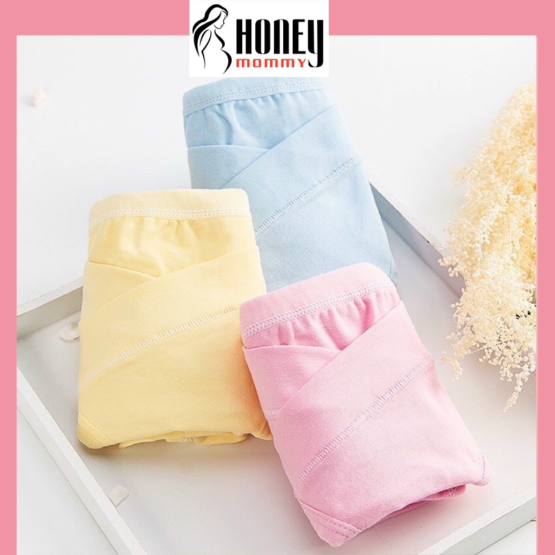 Quần Lót Bầu Cạp Chéo Cotton Co Giãn Kháng Khuẩn Spring Túi Zip Honey Mommy Đồ Lót Bầu