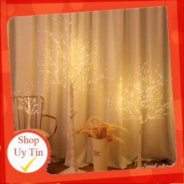 Đèn LED hình cây Bạch Dương trang trí phòng khách, decor quán Coffee, cao 1,2m [Mã THEGME30K giảm ngay 30k]