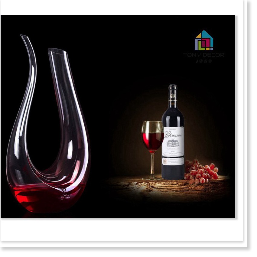 Bình đựng rượu vang 1500ml hình chữ - BÌNH THỞ VANG DECANTER U ESSENCE