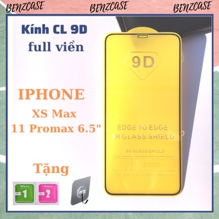 Kính cường lực Full màn hình viền Đen chống bể màn hình cho iPhone XS Max và iPhone 11 Promax