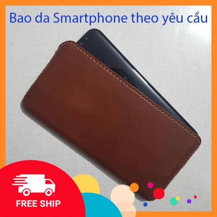 Bao da điện thoại Note 9 - Da bò thật - Đồ da thủ công - Màu nâu BV0298  - ATShop2