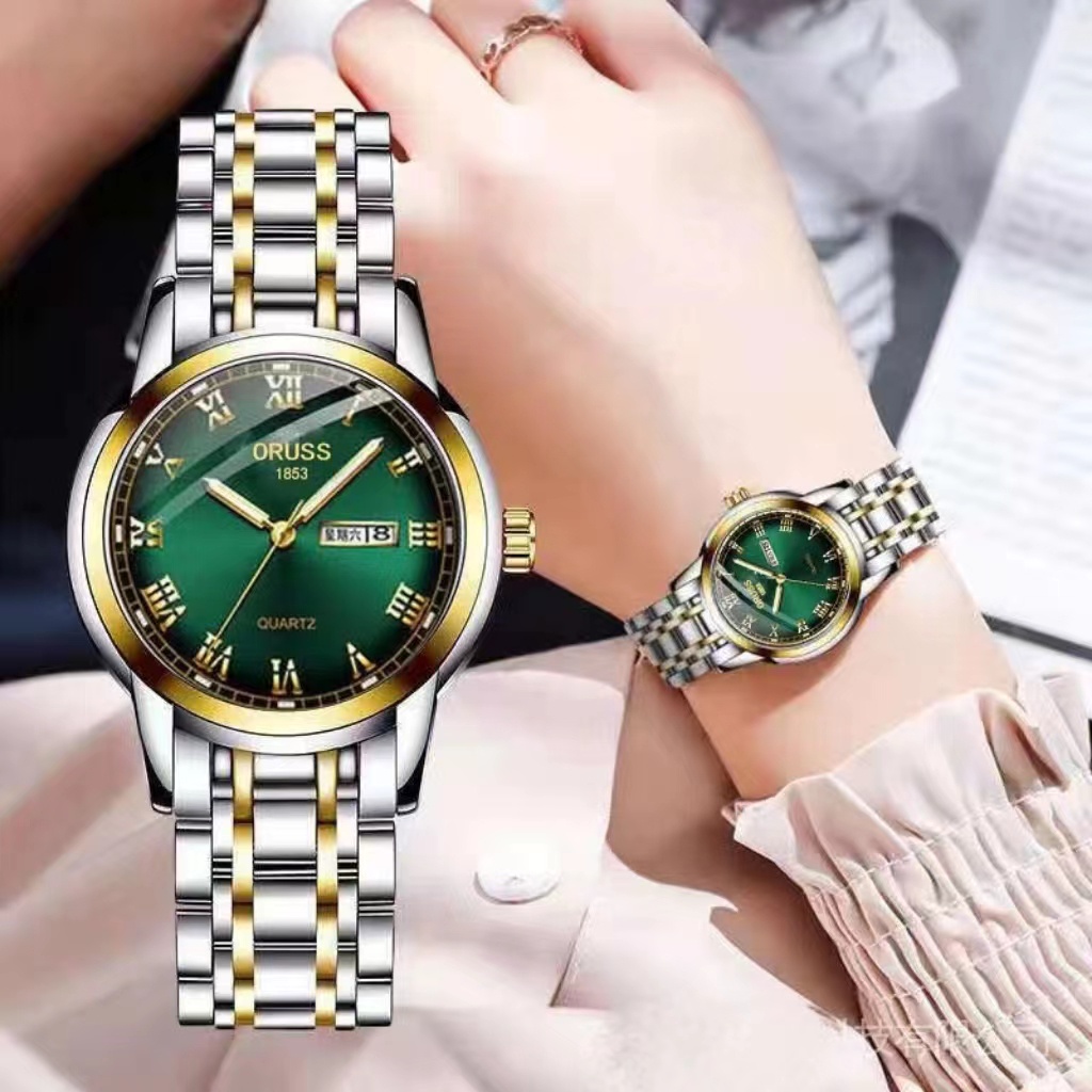 Đồng Hồ Đeo Tay Bằng Thép Không Gỉ Màu Vàng Sang Trọng Đơn Giản Dễ Phối Đồ Thời Trang Công Sở Cho Nữ Sinh