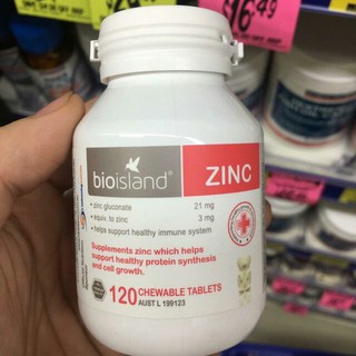 Viên kẽm gấu Zinc Bio Island Úc 120 viên