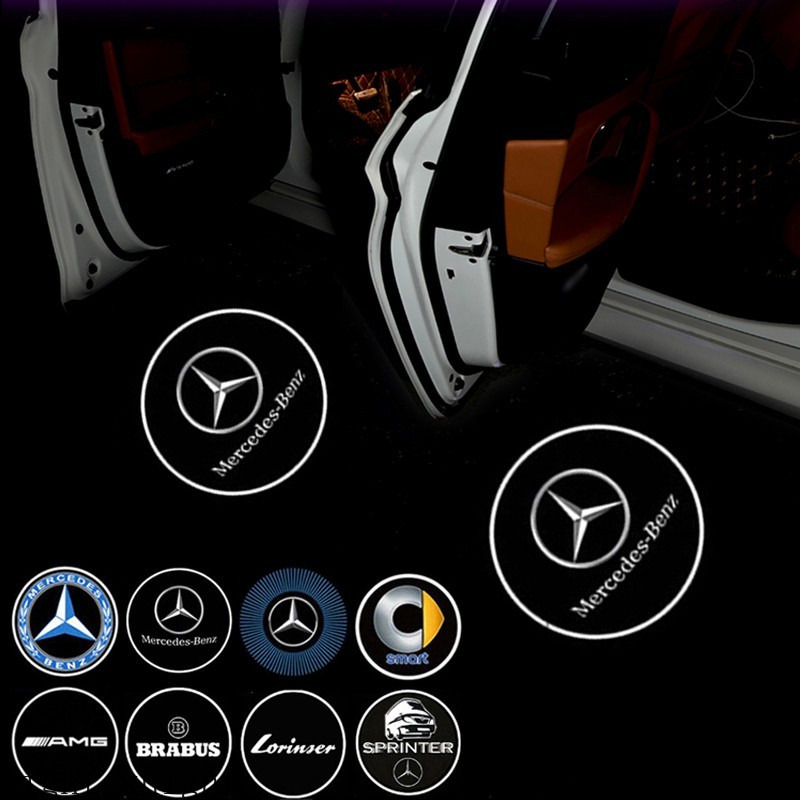 Set 2 đèn gắn cửa ô tô cho Mercedes-Benz W203 W210 W211 W124 W202 W204 E300L E300L S-Class C-Class C180 Glk300 Cls Clk