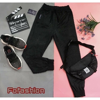 [mẫu mới] Quần Jogger nam nữ thun da cá Hàn quốc