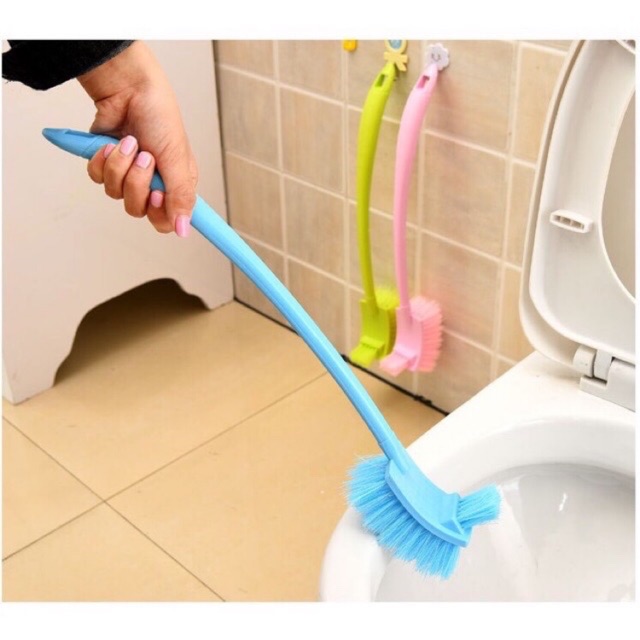 Chổi Cọ Toilet Siêu Sạch 👍🏼FREESHIP👍🏼 Chổi Cọ Nhà Vệ sinh, Cọ Toilet, Cọ Bồn Cầu Thông Minh 2 Đầu