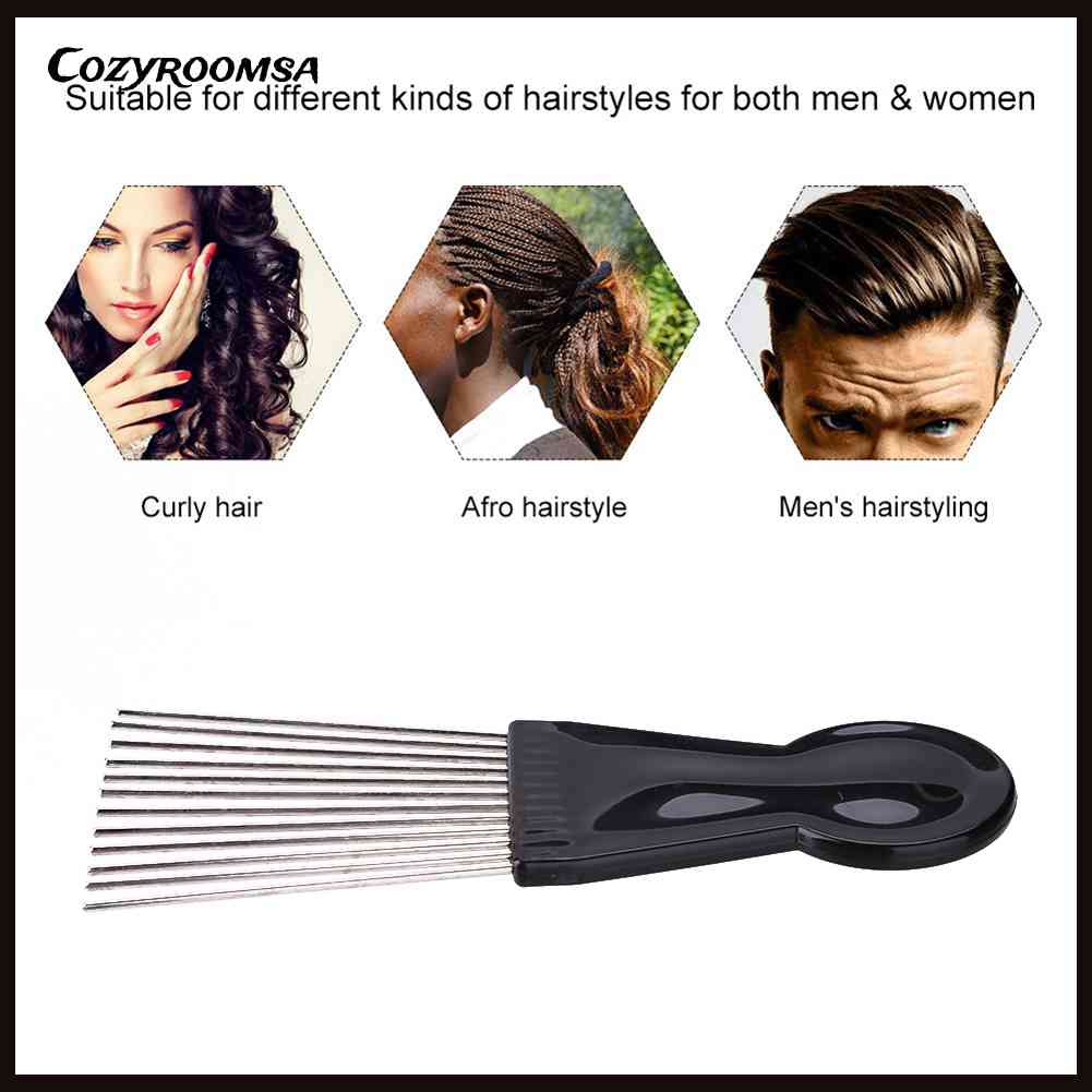 Lược Chải Tóc Răng Thưa Bằng Kim Loại Chuyên Dụng Cho Salon