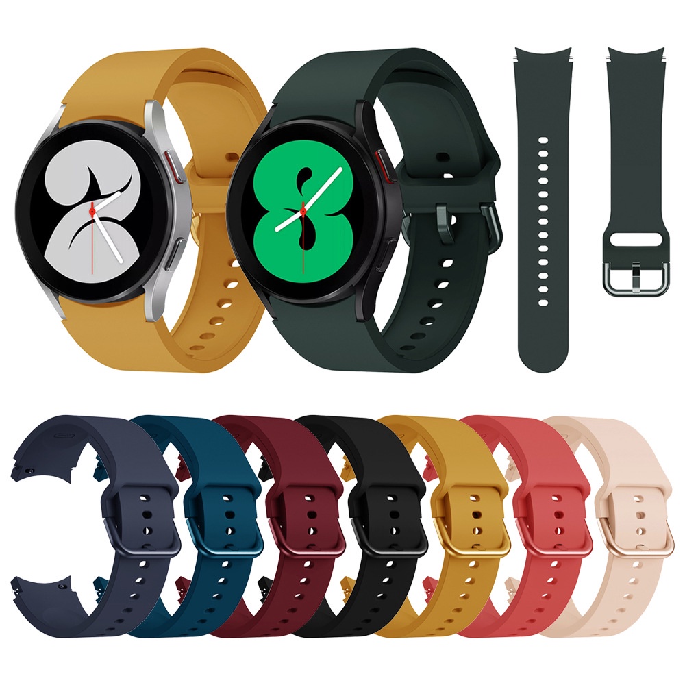 Dây Đeo Silicone 4 44mm 40mm 46mm Cho Đồng Hồ Thông Minh Samsung Galaxy Watch 4 classic 42mm