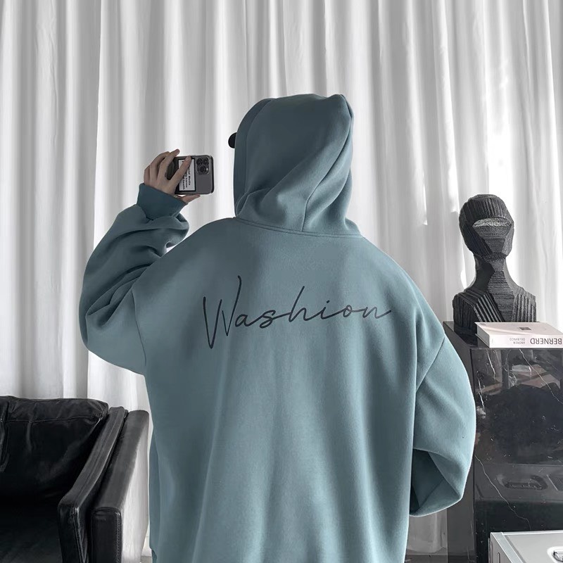 ÁO KHOÁC NỈ HOODIE DÂY KÉO CÓ NÓN TRÙM ĐẦU CHỮ KÝ SIÊU HOT
