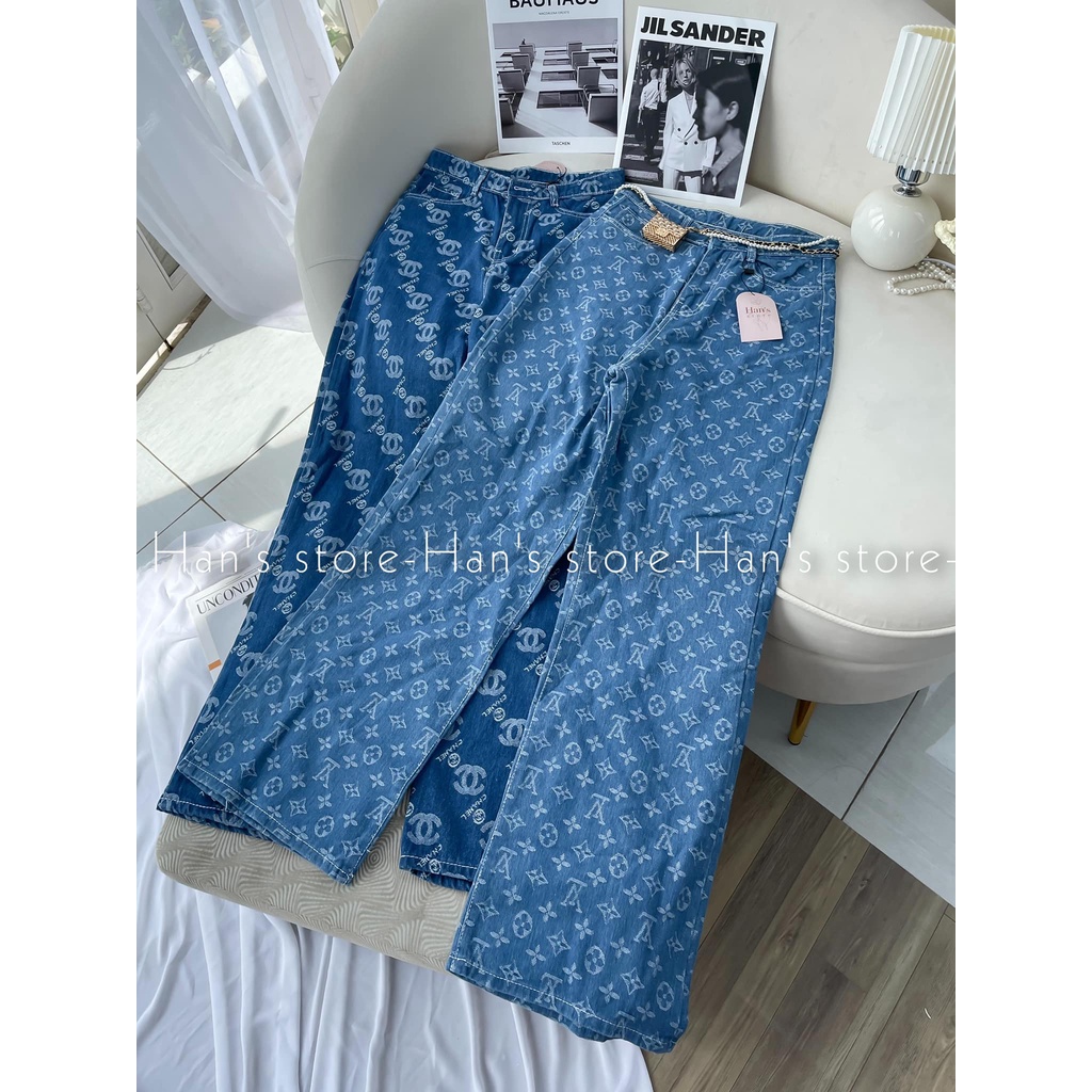 QUẦN ỐNG RỘNG LV NHẠT