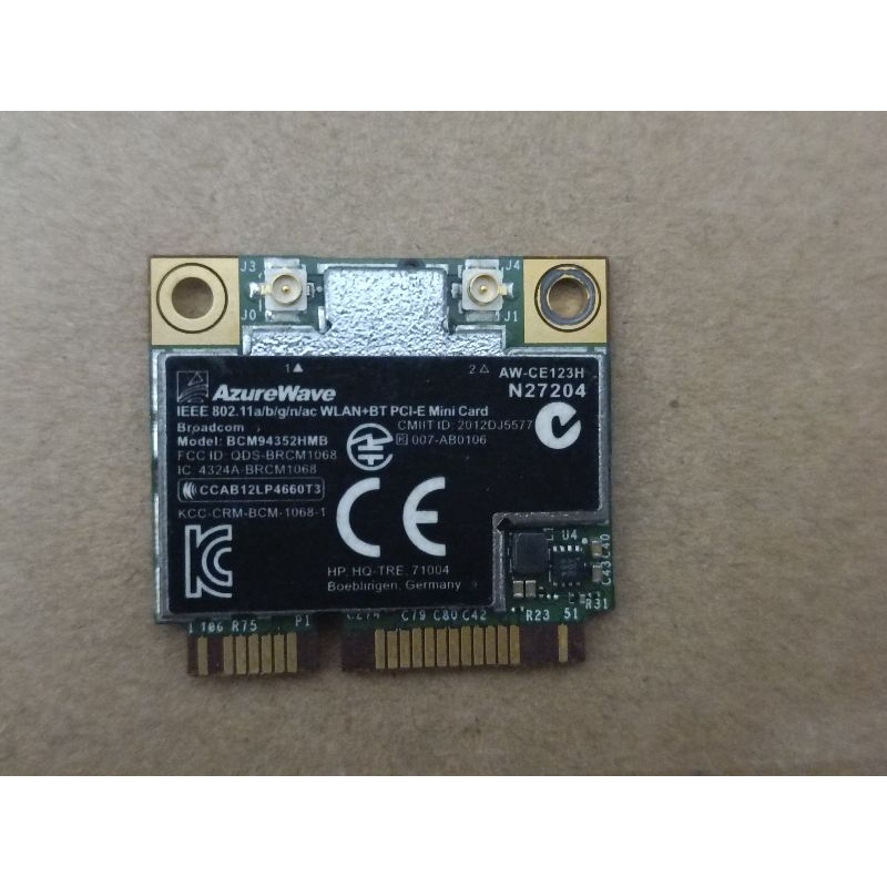 Card wifi không dây bcm94352hmb dw1550 802.11ac 867mbps