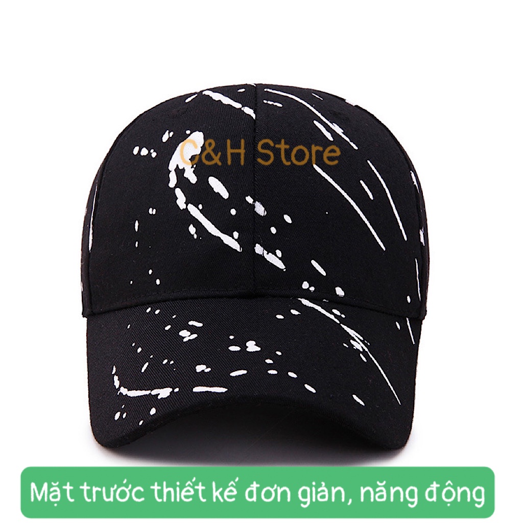 Mũ lưỡi trai họa tiết sọc đen, nón kết nam nữ form unisex phong cách ulzzzang Hàn Quốc cá tính năng động vải kaki cotton