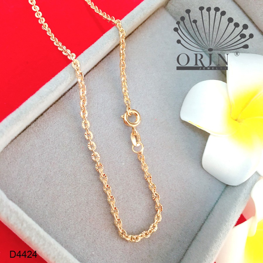 Dây chuyền dạng dây chữ công khía máy khóa tròn bền màu cao cấp Orin D4424