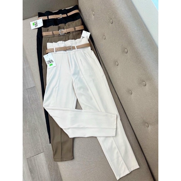 MÃ 150 - QUẦN BAGGY CẠP GẬP CÁCH ĐIỆU KÈM ĐAI NÂU