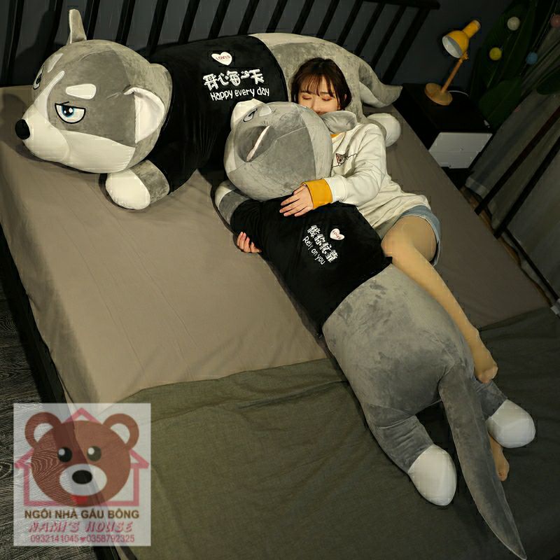 Gấu Bông Chó Husky - Thú nhồi bông chó Husky - Husky siêu mềm mịn