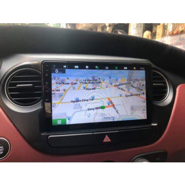 Combo Màn hình Android + camera lùi + camera hành trình xe Hyundai Grand I10 2015 đến 2020 9'' Ram 2-32G CPU 4 nhân