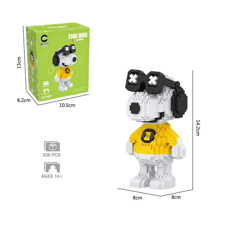 Đồ Chơi Lắp Ráp Nhân Vật Hoạt Hình Snoopy 3D