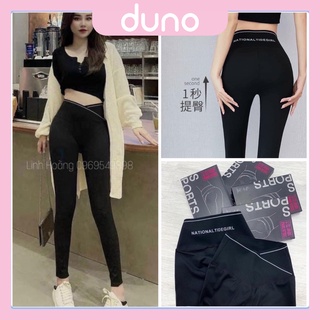 Quần legging nữ cạp cao gen bụng siêu tôn dáng DUNO, chất umi loại 1 đẹp
