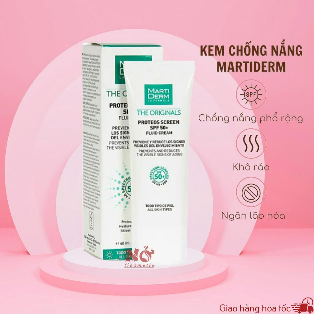 Kem Chống Nắng Phổ Rộng Toàn Diện Ngừa Lão Hóa, Phòng Chống Nám Quay Lại - MartiDerm The Originals Proteos Screen SPF50+