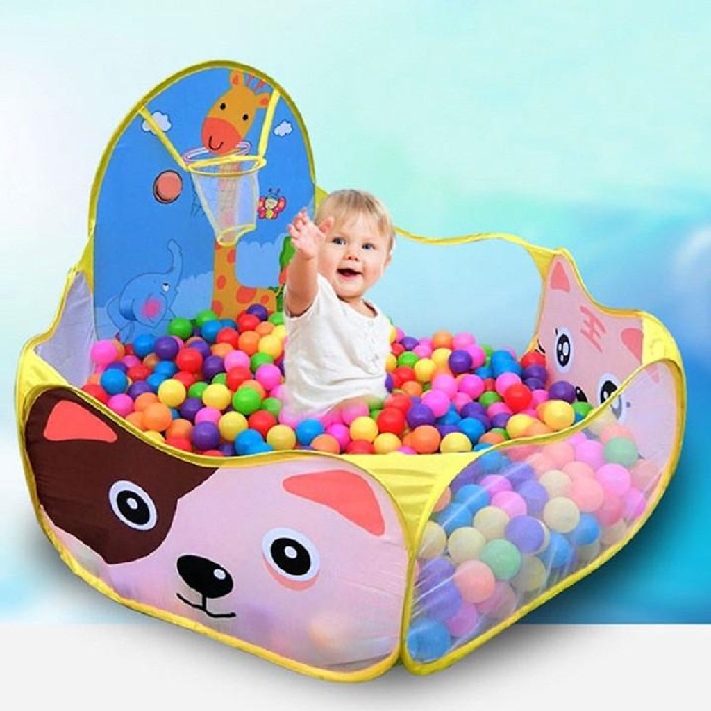 LỀU BÓNG DOREMON , KITTY  KÈM 100 BÓNG CHO BÉ YÊU ( BAOPHONG8668)