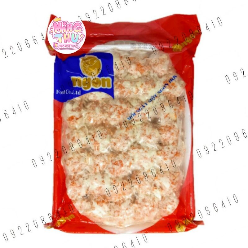 Cá viên nhân sốt mayonnaise cam 500g 40 viên Ô Ngon