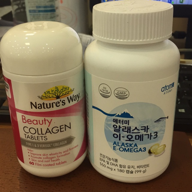 Combo Beauty collagen và Alaska E-Omega3