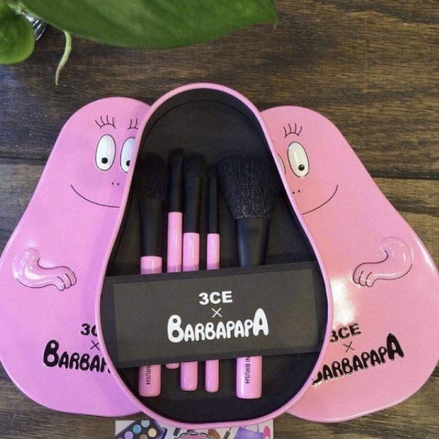 Bộ cọ 3CE khoai tây 5 cây Barbapapa Hàn Quốc