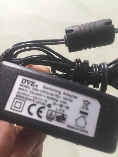 Nguồn DVE 12v/1a chất lượng cao có cục chống nhiễu