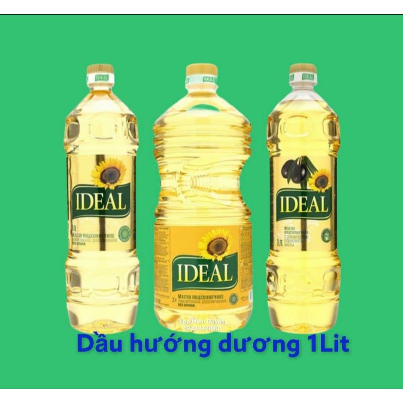 Dầu hướng dương Nga IDEAL 1 lít và 2 lít