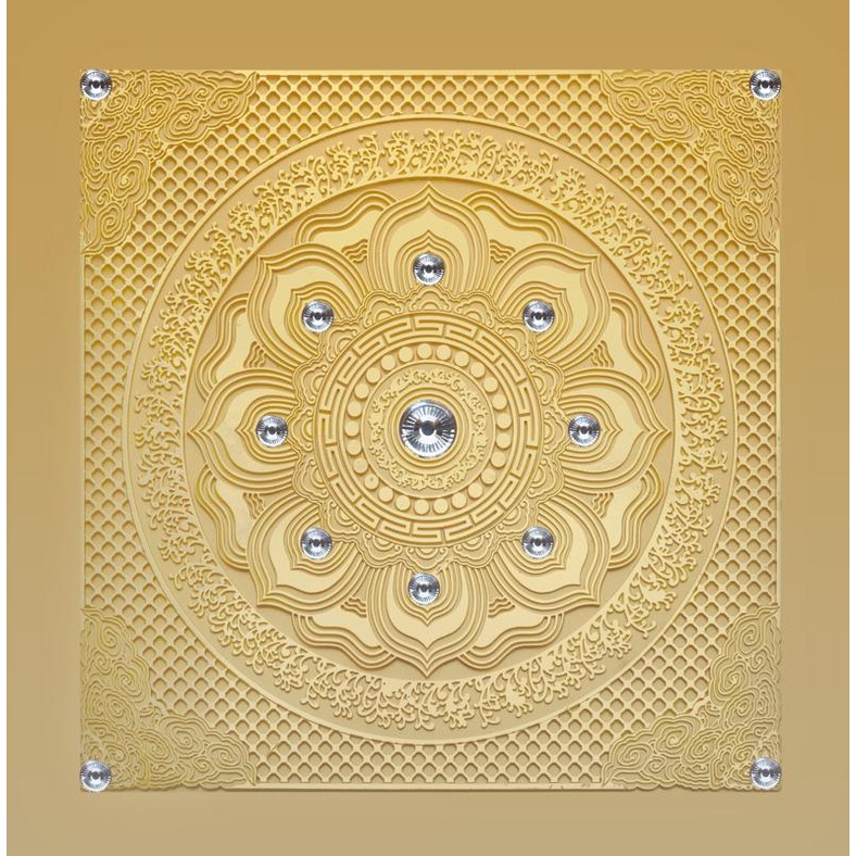 Nhiều mẫu Mandala dán tường tự chọn HZTU-Vol 1 -tc6 KT 60 x 60 cm phủ kim sa