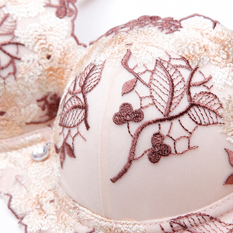 Áo lót chữ V sâu hỗ trợ nâng ngực thêu họa tiết quyến rũ thời trang mới cho nữ | BigBuy360 - bigbuy360.vn